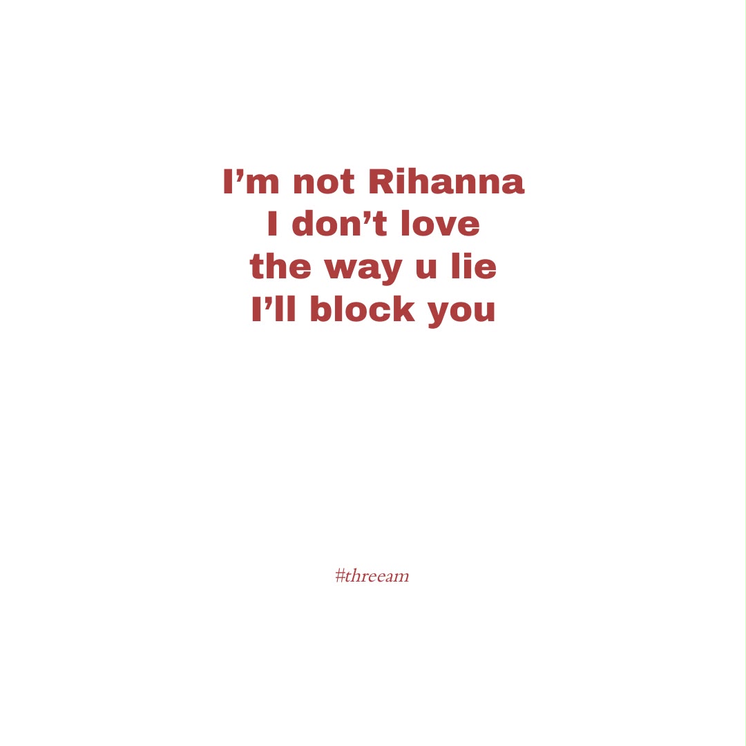 I'm not Rihanna